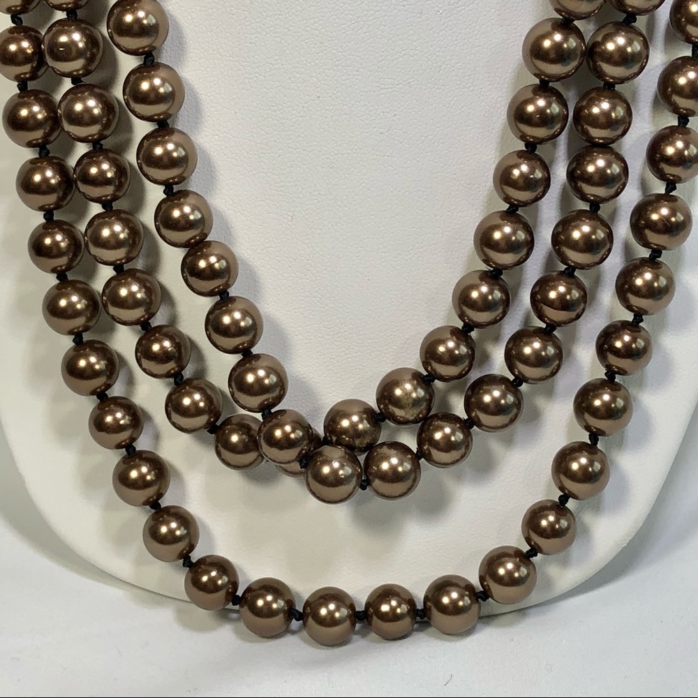 Carolee Brown Faux Pearl Necklace